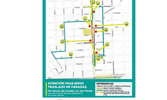 FlorencioVarela - Atención pasajeros - Traslado de paradas de colectivos por obras